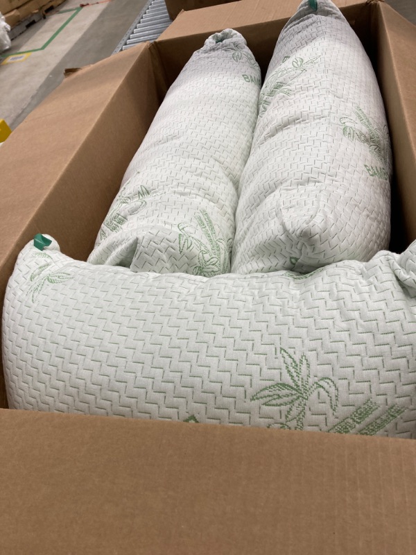 Photo 2 of 2 Pack King Size Bamboo Pillow, Memory Foam Bed Pillows with Washable Pillowcases, 
1 PACKSTANDARD 
TOTAL OF 3 PILLOWS 