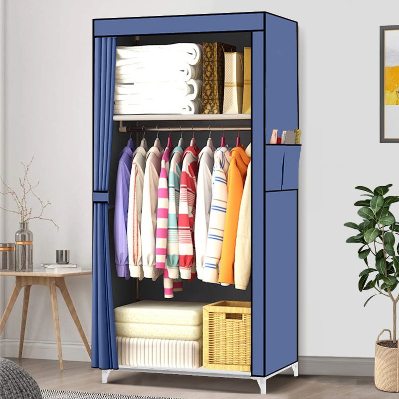 Photo 1 of Portable Closet, 57 inch Closet Organizer with 16mm Iron Pipe, Clothes Rack with Dustproof Non-woven Fabric Cover, Wardrobe Clothes Closet Storage for Bedroom