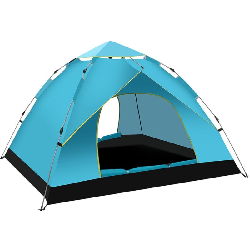 Photo 1 of Aedavey Camping Tent 3 Person Automatic Pop Up Instant Tent Waterproof Windproof Portable 7' x 7' x 53" Lake Blue