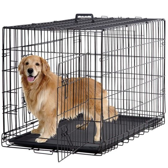 Photo 1 of BestPet Double-Door Metal Dog Crate with Divider and Tray X-Large 48 L