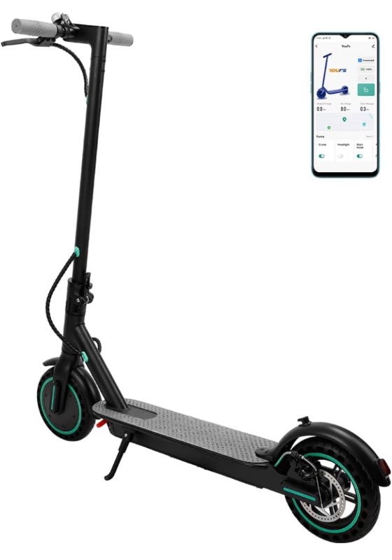 Photo 1 of **PARTS ONLY, DOES NOT WORK***Bruce & Shark Adults Folding Electric Scooter, 8.5" Anti-Skid Solid Tires, Up to 9/22 Miles Range,3 Speed Level,350W Motor,Dual Braking System