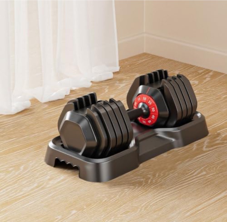 Photo 1 of Adjustable Dumbbells Set,10LB to 55LB Dumbbells for Home Gym Equipment 10 in1 Quickly Adjustable Dumbbell Set/Single, Full Body Workout Fitness, Fast Adjust by Turning Handle