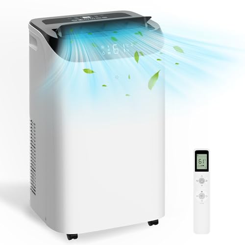 Photo 1 of 12,000 BTU Portable Air Conditioner Cools Up to 500 Sq.Ft, 3-IN-1 Energy Efficient Portable AC Unit with Remote Control & Installation Kits for Large Room, Campervan, Office, Temporary Space