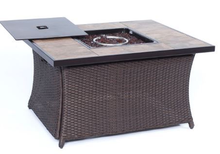 Photo 1 of Hanover Woven 40,000 BTU Fire Pit Coffee Table with Porcelain Tile Top****ONLY TILES NO FIRE PIT ****
