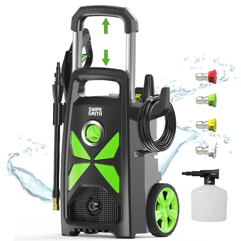 Photo 1 of Electric Pressure Washer, 3000 Max PSI, 2.4 GPM Power Washer with Telescopic Handle and Versatile Cleaning Accessories for Cars/Patios/Floors