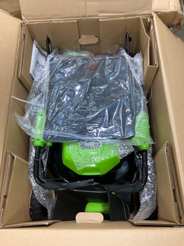 Photo 2 of Greenworks 40V 21" Brushless Cordless (Self-Propelled) Lawn Mower (75+ Compatible Tools), 5.0Ah Battery and Charger Included