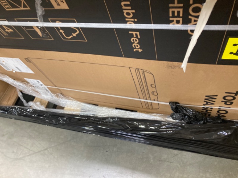 Photo 1 of Midea MLTW37A1BWW Agitator Machine, Auto Top Load Sensing Washer, 12 Washing Cycles, Dial Control Panel, 3.7 Cu.ft, White