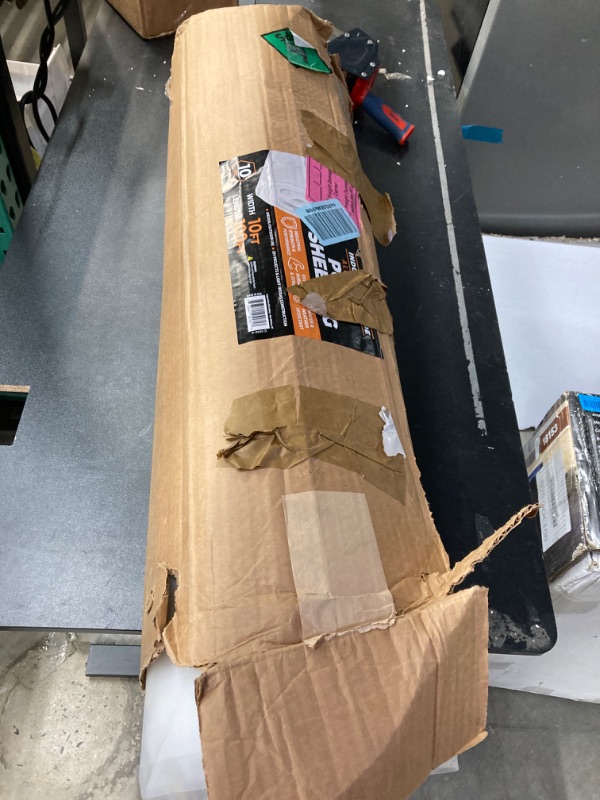 Photo 1 of Clear Poly Sheeting - 10 Mil Thick Frosted Plastic Tarp Waterproof Vapor and Dust Protective Equipment Cover, Construction and Industrial Use - by Xpose Safety (10' x 100')