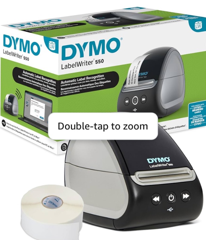 Photo 1 of 
YMO LabelWriter 550 Series Label Printer with Dymo-Branded Label Compatibility, Automatic Label Recognition, Low Waste, Optimized Direct Thermal Printing, and Plastic-Free Label Packaging
1K+ bought in past month