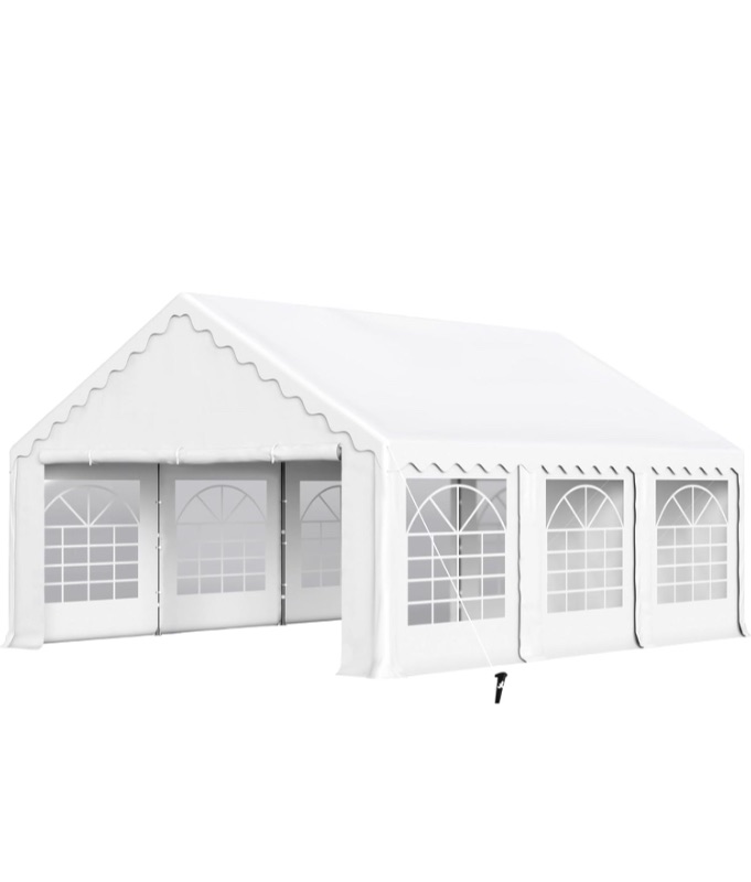 Photo 1 of ***PARTS ONLY***
VILLA 20'x16' Outdoor Heavy Duty Party Tent Large Commercial Canopy Wedding Event Shelter with Removable Sidewalls & 3 Storage Bags for Patio Outdoor Garden Events, White