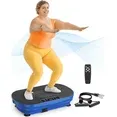 Photo 2 of ****PARTS ONLY IT DOES NOT WORK****UPGO Vibration Plate Exercise Machine, Lymphatic Drainage Machine, Whole Body Workout Vibration Platform w/ 2 Resistance Bands for Weight Loss, Toning & Wellness-Blue