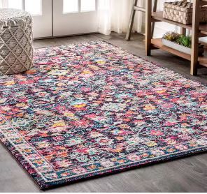 Photo 1 of JONATHAN Y
Modern Multi/Purple 9 ft. x 12 ft. Persian Boho Floral Area Rug