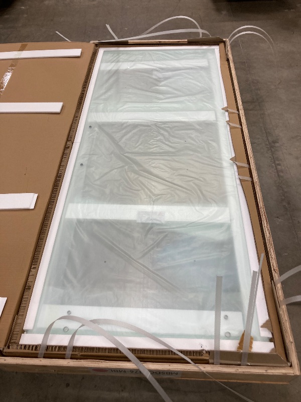 Photo 1 of *** GLASS DOORS ONLY *** WOODBRIDGE 60" x 32" Alcove Acrylic Rectangular Whirlpool Heated Jetted Tub in White with right Drain, Matte Black Finish, BS667-R-MB02 