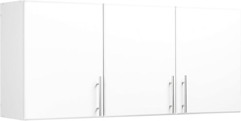 Photo 1 of 3-Door Wall Cabinet/Pantry Storage Cabinet | White, 54W x 24H x 12D | Versatile Garage Wall Cabinet