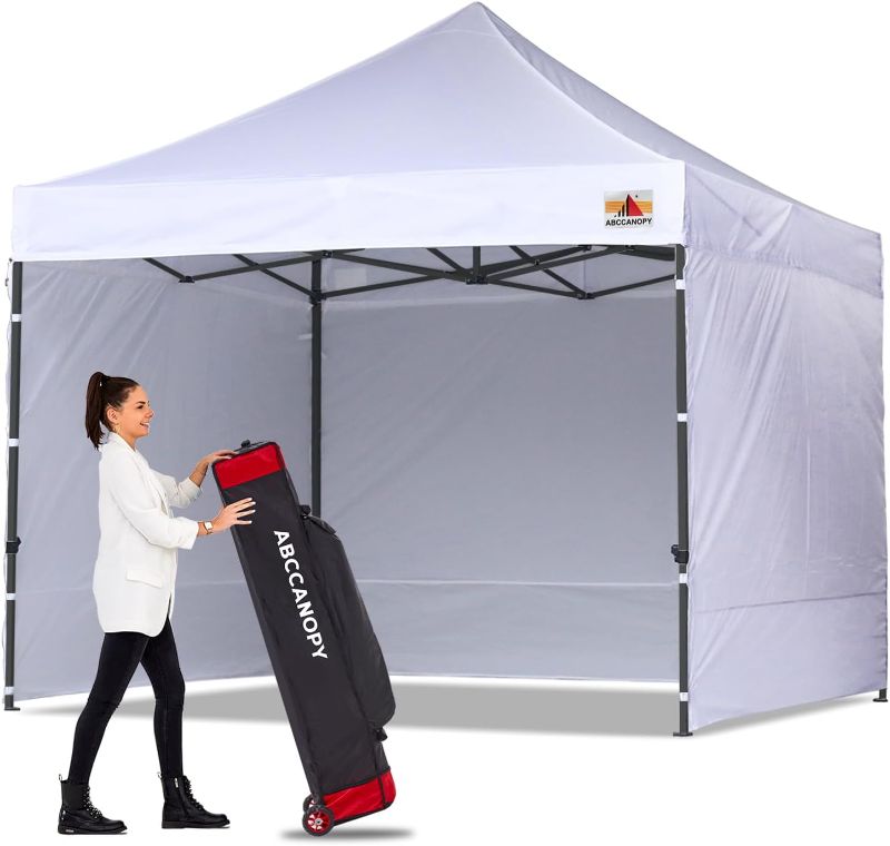 Photo 1 of ABCCANOPY Heavy Duty Easy Pop up Canopy Tent with Sidewalls , White
