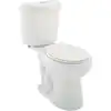 Photo 1 of 12 inch Rough In Two-Piece 1.1 GPF/1.6 GPF Dual Flush Round Toilet in White Seat Included
