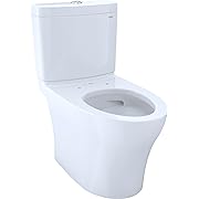 Photo 1 of ***see notes***Toto TOTCST446CEMGN01 Aquia IV 0.9/1.28 GPF Dual Flush Two Piece Elongated Toilet with Push Button Flush Cotton
