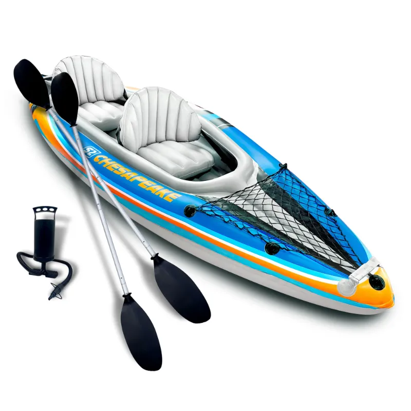 Photo 1 of ***MISSING PARTS, SEE NOTES*** Sunlite Sports 2-Person Inflatable Kayak with Aluminum Oars, High Output Air Pump and Storage Bag