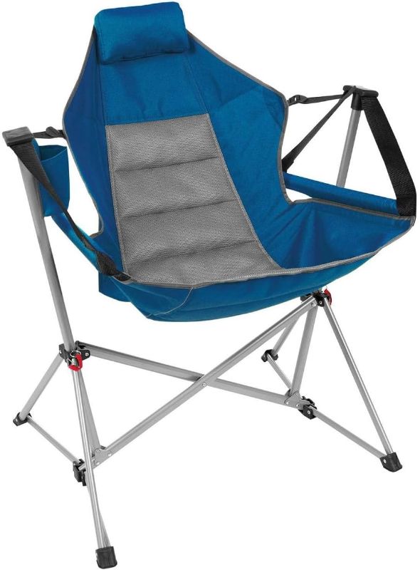 Photo 1 of KingCamp Outdoor Camping Chair Padded Folding Chair for Adult Supports 300 lbs Black
