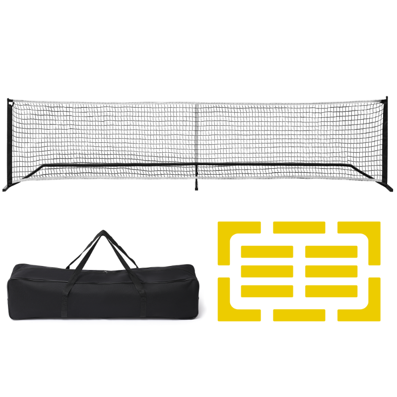 Photo 1 of 22 FT Pickleball Net Portable Outdoor USAPA Regulation Size, Pickle Ball Game Net System with Carrying Bag for Driveway Backyards
