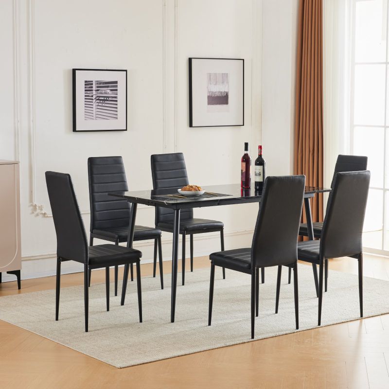 Photo 1 of Ktaxon Chairs for 6,Dining  6 Chairs Black
