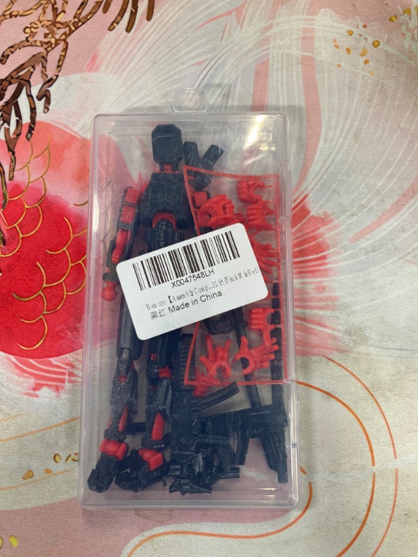 Photo 2 of (Assembed) 3D Printed 5.54'' Dummy13 Action Figure, Multi-Jointed Tian13, Articulated T13 Desktop Decoration,12 in 1 d13 Accessories Best Birthday Festival Gift (Black Red)