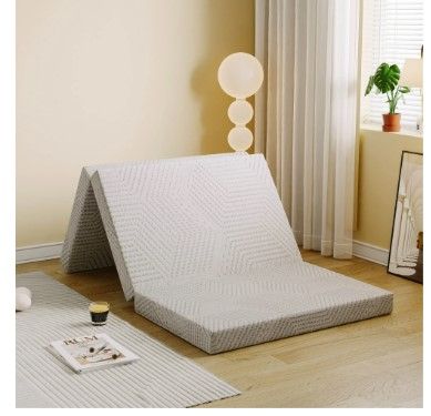 Photo 1 of MLILY Ego 4 inch Tri Folding Memory Foam Mattress, Single Size Portable Guest Bed, Medium

***New