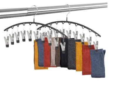 Photo 1 of 2Pcs Leggings Organizers for Closet, Legging Hangers Holders, Stainless Steel Pant Organizers (tan/wood)

***Stock photo is for reference only.
New