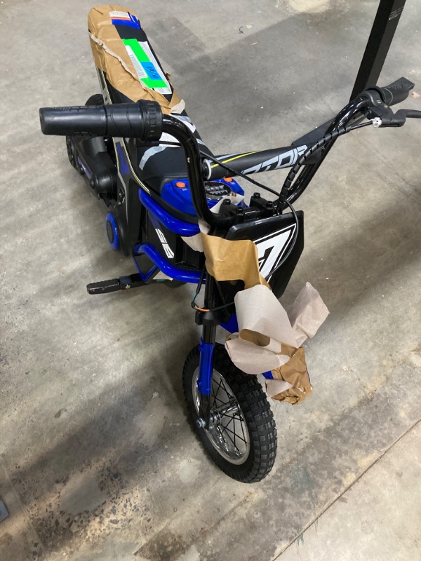 Photo 2 of 24V Electric Dirt Bike, Neche 350W Powered Ride on Motorcycle,Electric Motorcycle with Shock Absorption Suspension for Kids Age 13+,Blue
