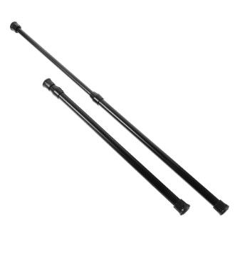 Photo 1 of 2Pcs Expandable Tension Rods for Shower & Window - Black

*** new, factory sealed.
stock photo is for reference only
