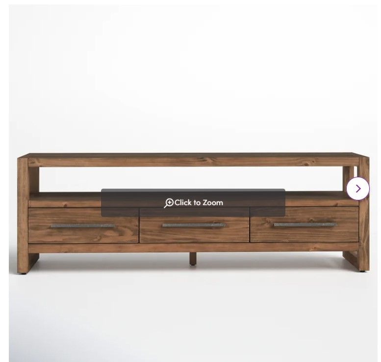 Photo 1 of Modica 66.5'' Media Console

From game day to movie night, this streamlined TV stand is built to entertain. The three drawers rest on ball bearing glides, offering effortless out-of-sight storage for smaller items– and the open cubby is ideal for media an