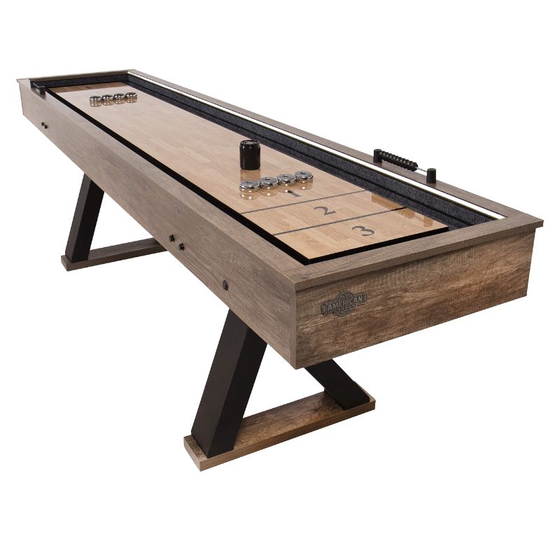 Photo 2 of American Legend Kirkwood 9’ LED Light Up Shuffleboard Table with Bowling