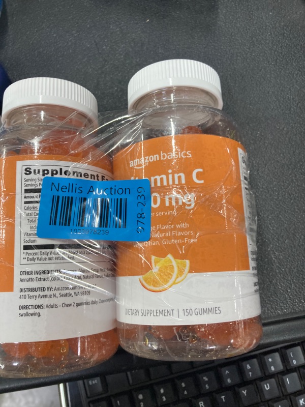 Photo 2 of (***2 PACK***)Amazon Basics Vitamin C 250 mg Gummy, Orange, 150 Gummies (2 per Serving), Immune Health (Previously Solimo)