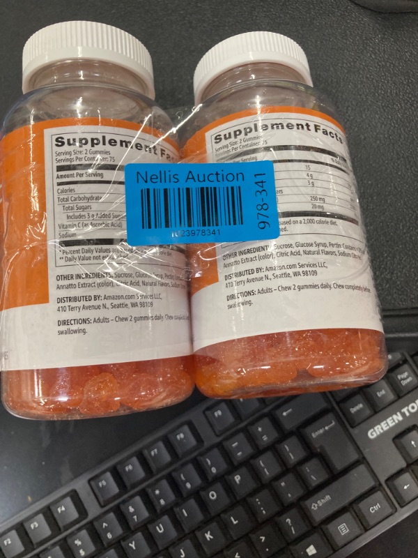 Photo 2 of (*** 2 PACK***) Amazon Basics Vitamin C 250 mg Gummy, Orange, 150 Gummies (2 per Serving), Immune Health (Previously Solimo)