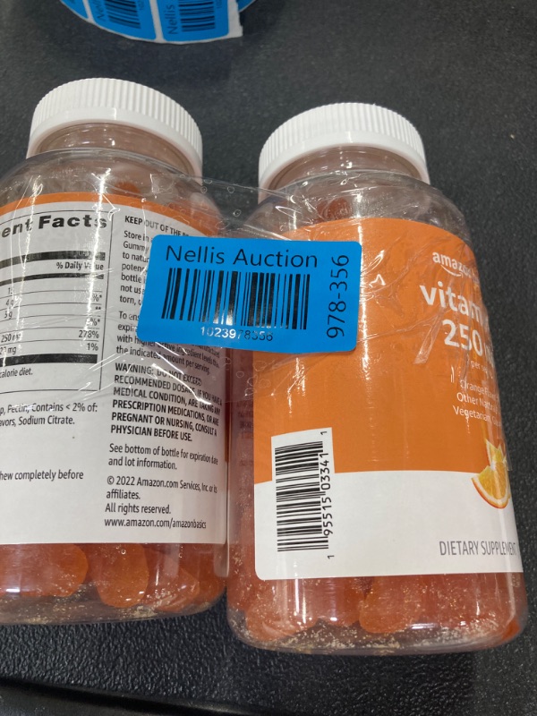 Photo 2 of (*** 2-PACK***)Amazon Basics Vitamin C 250 mg Gummy, Orange, 150 Gummies (2 per Serving), Immune Health (Previously Solimo)