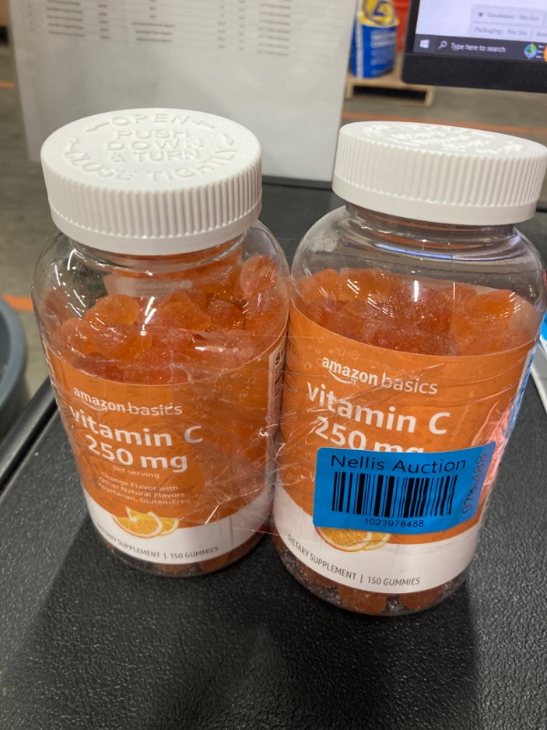 Photo 2 of Amazon Basics Vitamin C 250 mg Gummy, Orange, 150 Gummies (2 per Serving), Immune Health (Previously Solimo) (2 PACK)