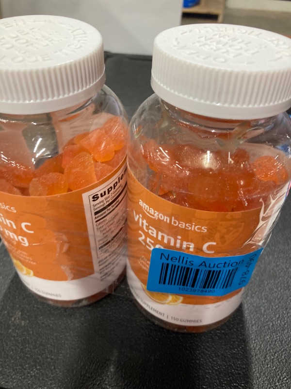 Photo 2 of Amazon Basics Vitamin C 250 mg Gummy, Orange, 150 Gummies (2 per Serving), Immune Health (Previously Solimo) (2 PACK)