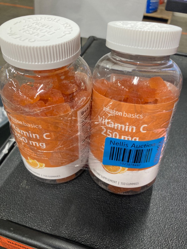 Photo 2 of Amazon Basics Vitamin C 250 mg Gummy, Orange, 150 Gummies (2 per Serving), Immune Health (Previously Solimo) (2 PACK)