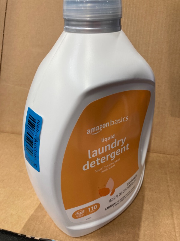 Photo 2 of Amazon Basics Concentrated Liquid Laundry Detergent, Fresh Scent, 110 Count, 82.5 Fl Oz (Previously Solimo)