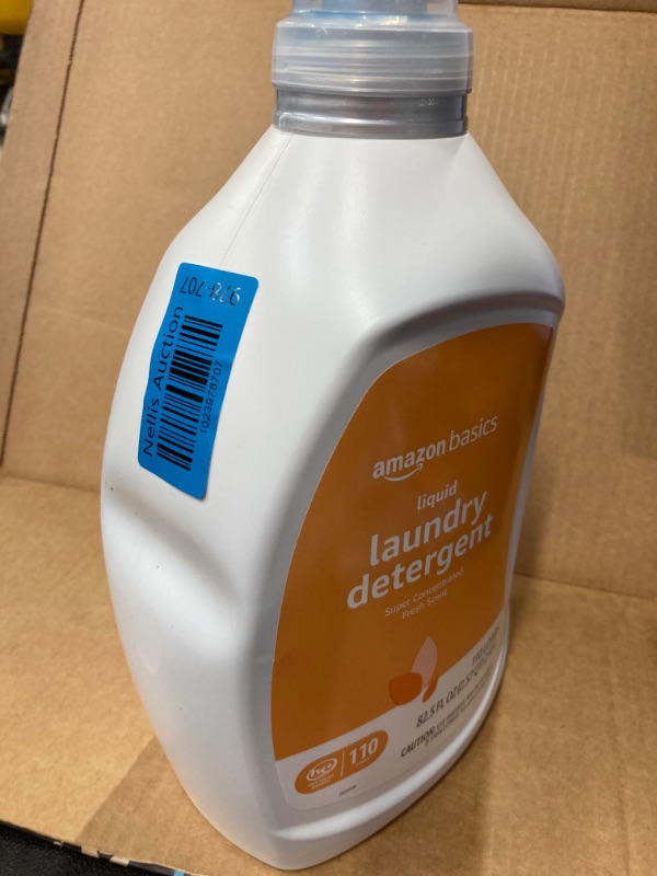 Photo 2 of Amazon Basics Concentrated Liquid Laundry Detergent, Fresh Scent, 110 Count, 82.5 Fl Oz (Previously Solimo)