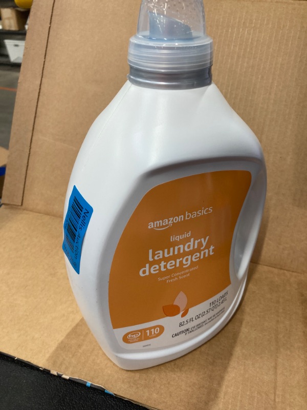 Photo 2 of Amazon Basics Concentrated Liquid Laundry Detergent, Fresh Scent, 110 Count, 82.5 Fl Oz (Previously Solimo)