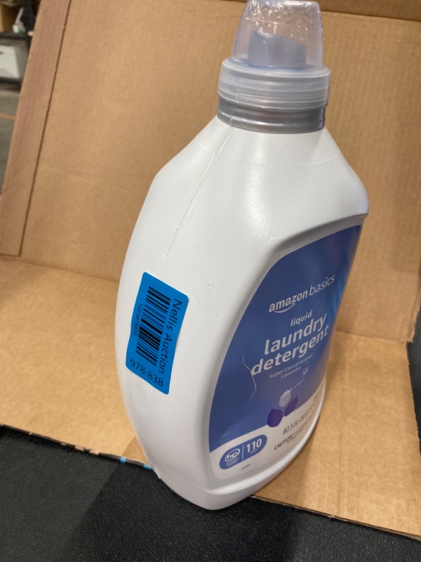 Photo 2 of Amazon Basics Concentrated Liquid Laundry Detergent, Lavender, Enough for 110 Loads, 82.5 Fl Oz Lavender 82.5 Fl Oz (Pack of 1)