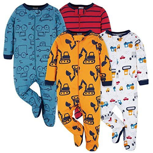 Photo 1 of 4-Pack Baby Boys Construction Zone Sleep N Plays newborn