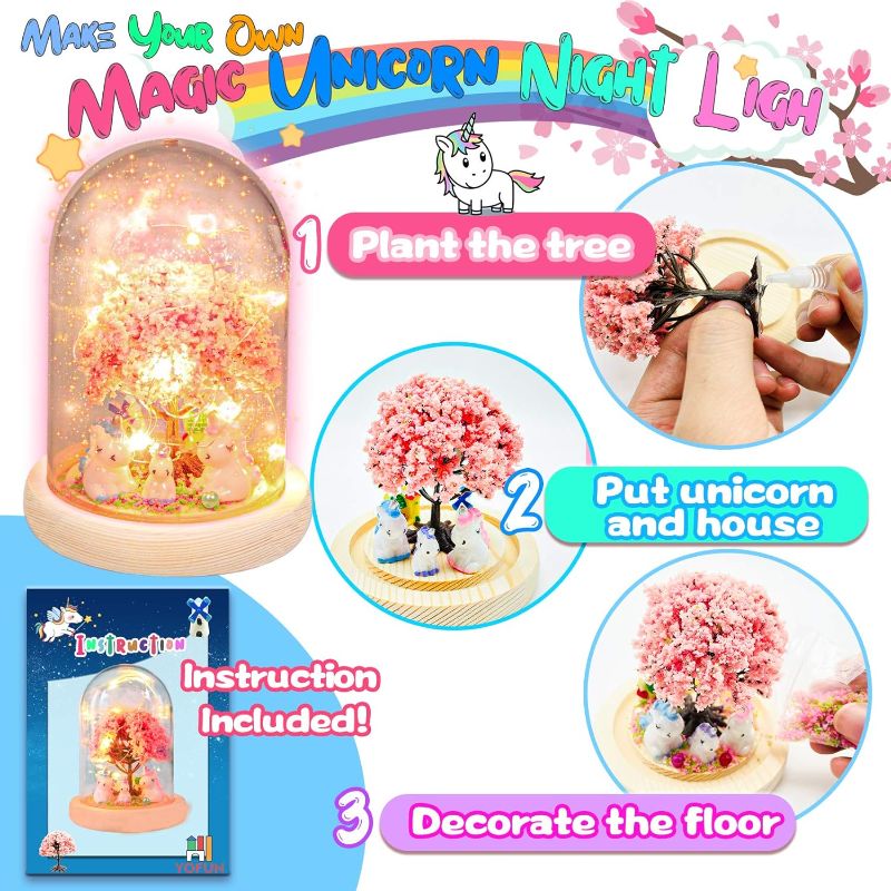 Photo 1 of (3 Pack Bundle) YOFUN Make Your Own Unicorn Night Light - Unicorn Craft Kit for Kids, Arts and Crafts Nightlight Project Novelty for Girl Age 4 to 9 Year Old, Unicorns Gifts for Girls