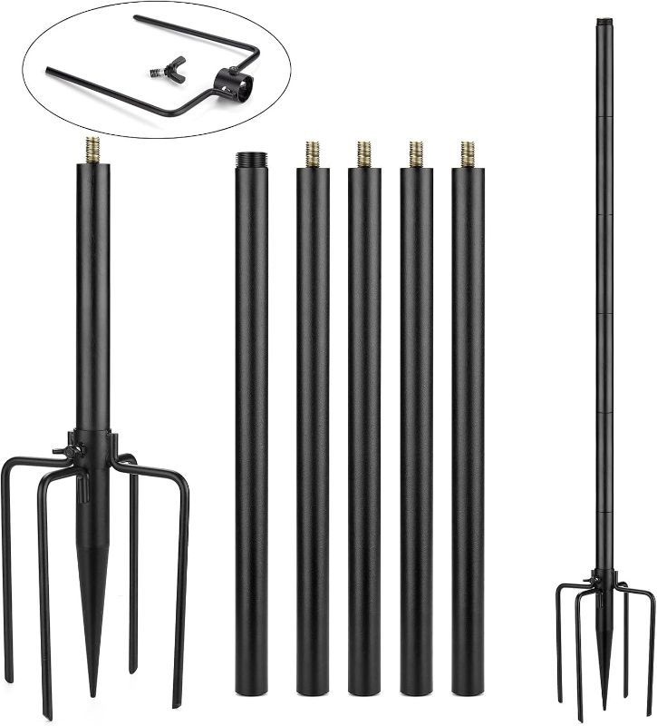 Photo 1 of Bird Feeder Pole Kit 79.2 Inches, Bird House Pole for Outdoors Heavy Duty