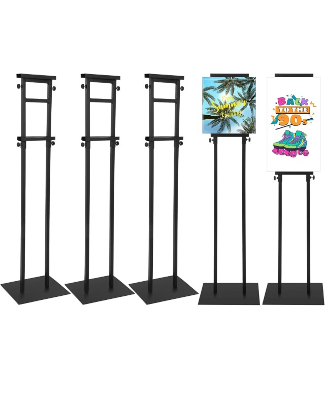 Photo 1 of 1 Heavy Duty Poster Stand with Non Slip Mat Base Adjustable Pedestal Sign