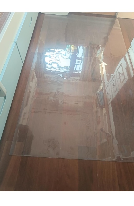 Photo 1 of Clear Vinyl Plastic Floor Runner Protector Hardwood Floor/Vinyl Plank Flooring Surface Clear Protector