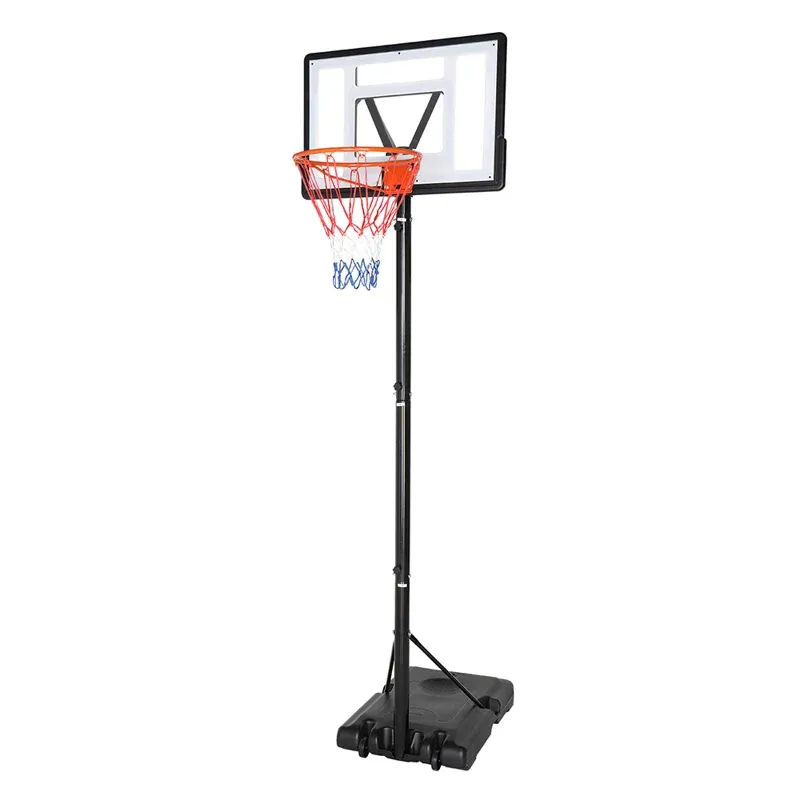 Photo 1 of 8-10 ft. Adjustable Height Metal Portable Full-Size Basketball Hoop