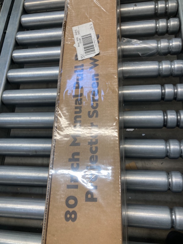 Photo 1 of VIVOHOME 80 Inch Manual Pull Down Projector Screen, 16:9 HD Retractable Widescreen Matte for Movie Home Theater Cinema Office Video Game, Steel & PVC, White 80" (16:9) White