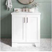 Photo 1 of Fredericks 31'' Single Bathroom Vanity with White Quartz Top